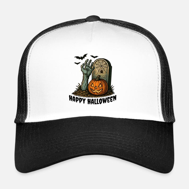 Zombie from the Grave – Halloween Horror Design Trucker Cap