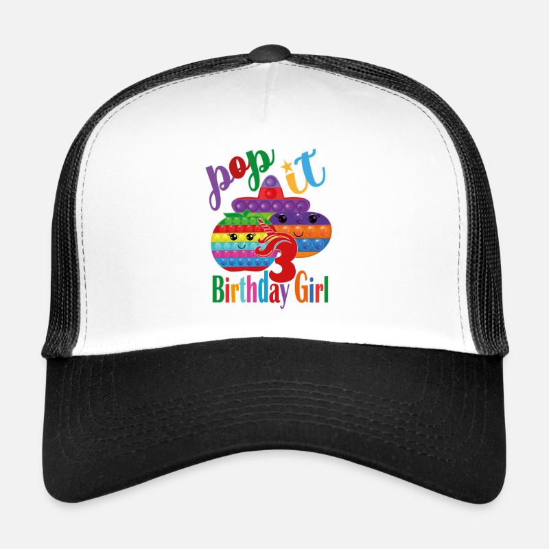 pop-it Fille d’anniversaire 3 Casquette trucker 