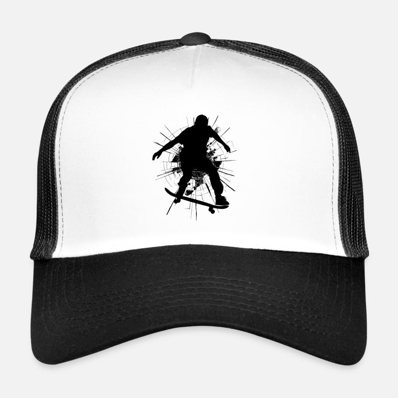 Skateboard Artwork Skateboarding Trucker Cap