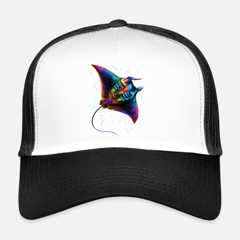 Manta Rochen Teufelsrochen Stachelrochen Taucher Trucker Cap