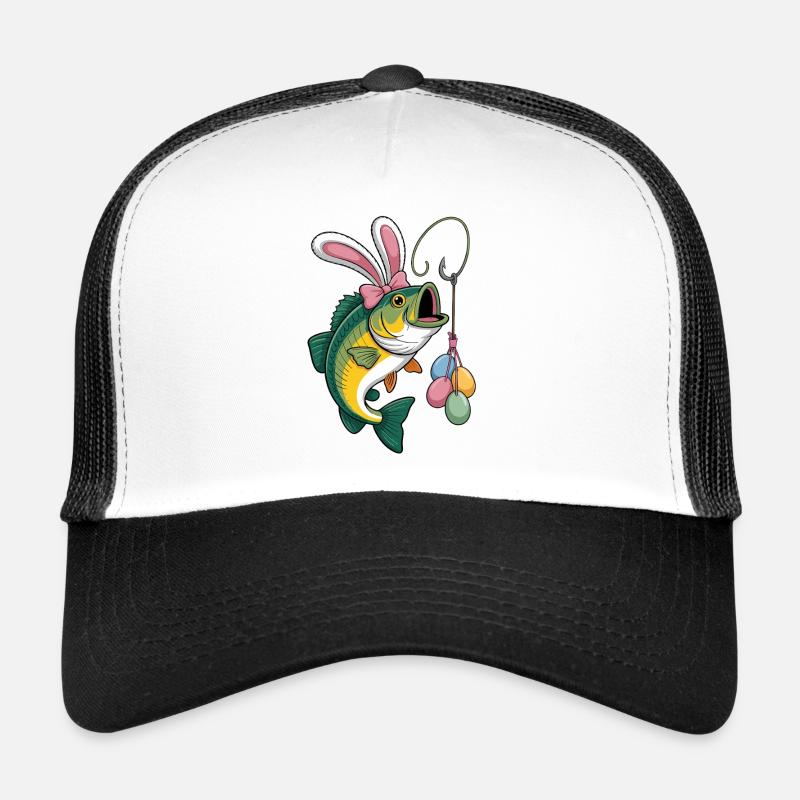 Art du poisson-lapin de pêche de Pâques Casquette trucker 