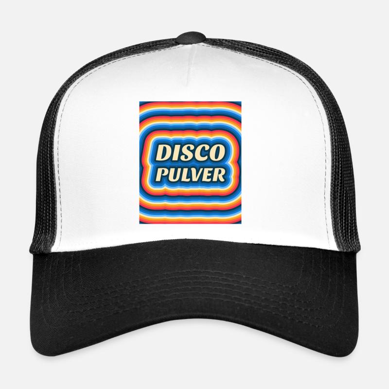 Disco Powder Logo rétro - Casquette trucker - blanc/noir