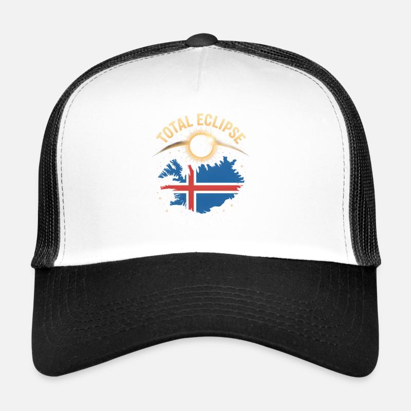 Éclipse solaire totale Islande 2026 Casquette trucker 