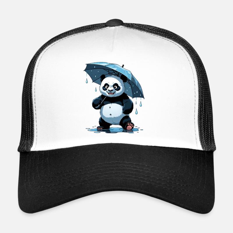 Panda sous parapluie Casquette trucker 