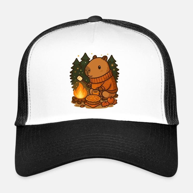 Feu de camp Capybara – Nuits douillettes et ambiance automnale Casquette trucker 