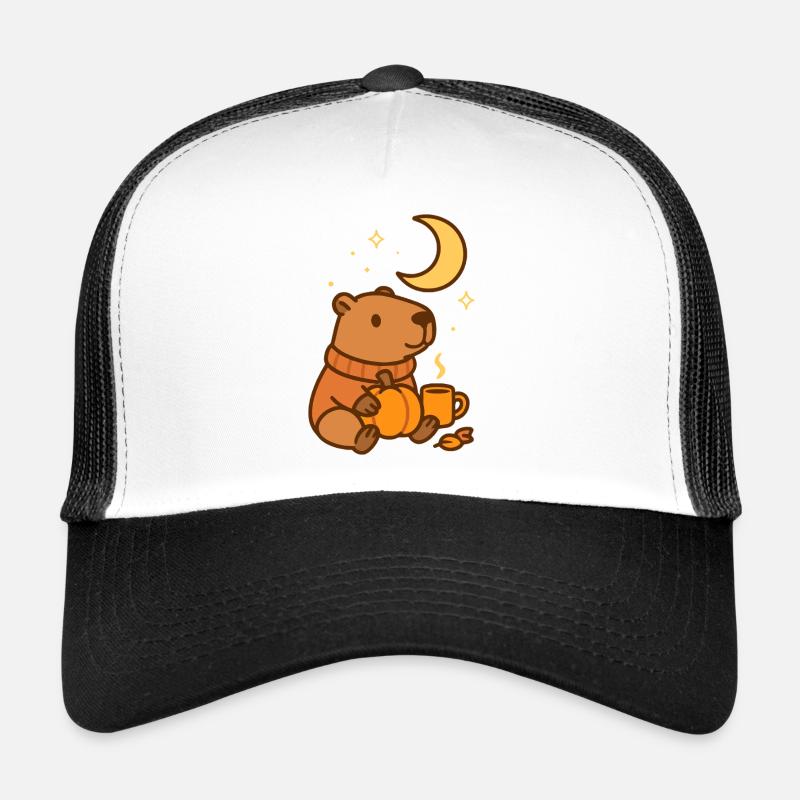 Capybara à la citrouille – Ambiance d’automne chaleureuse Casquette trucker 