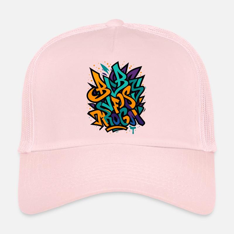 Explosion de couleurs de graffitis de rue Casquette trucker 