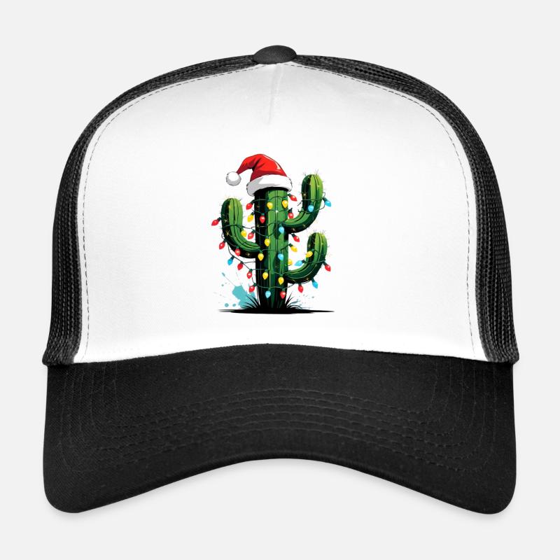 Cactus Christmas with lights Trucker Cap