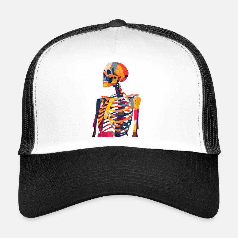 Artiste squelette Art créatif Anatomie Casquette trucker 