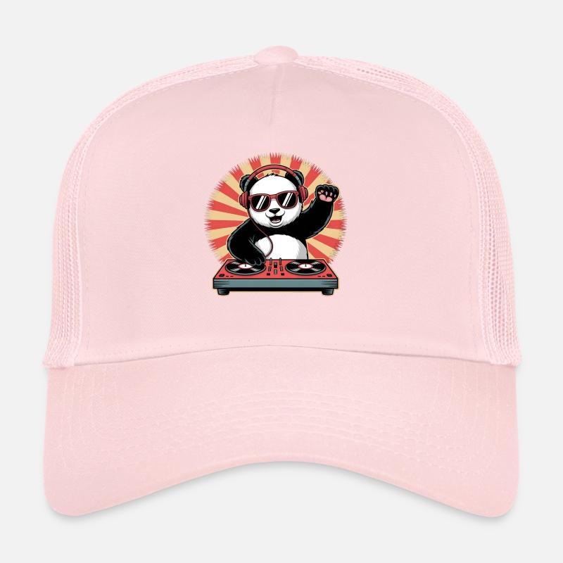 Panda DJ avec casque Casquette trucker 