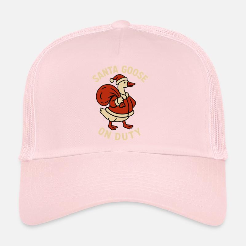 Drôle de Père Noël Goose En Devoir Oie de Noël Casquette trucker 