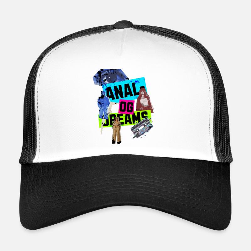 Analog Dreams – Retro Collage Design im 90s Style Trucker Cap