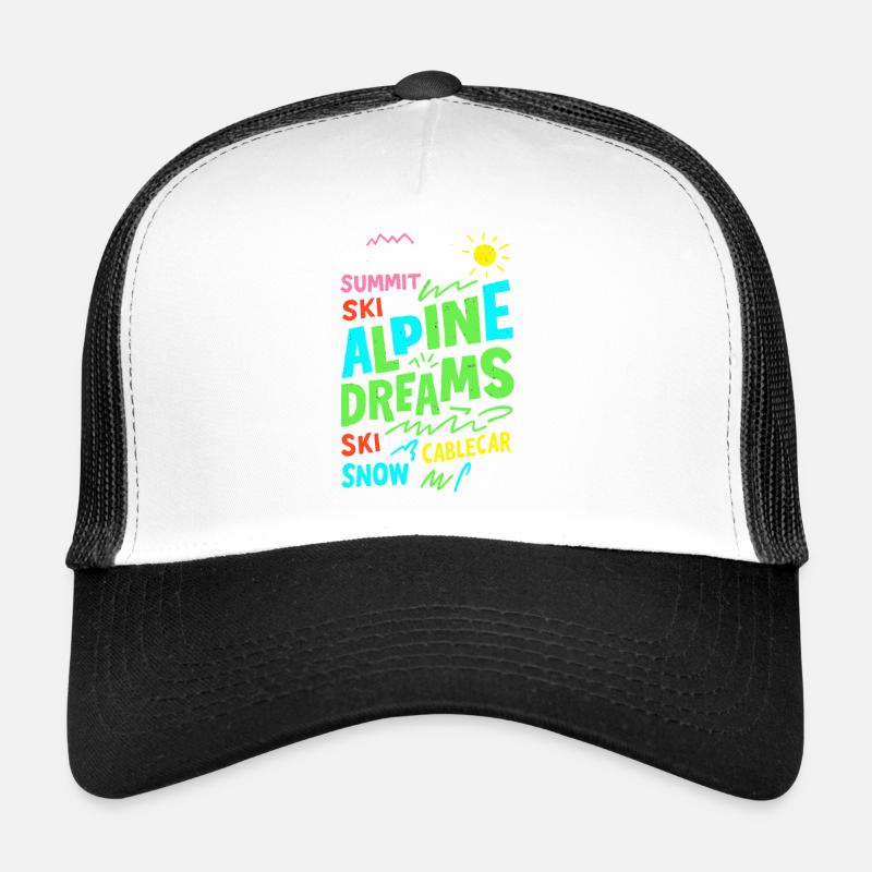 Alpine Dreams Ski & Snow Mountain Design Trucker Cap