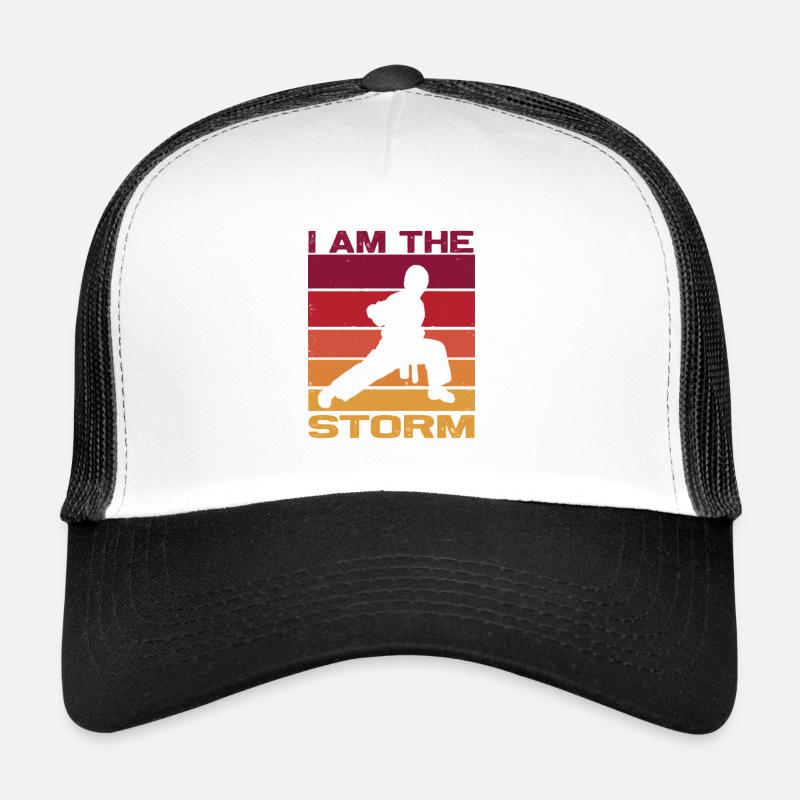 Silhouette d’un combattant de karaté - Combat Contact Casquette trucker 