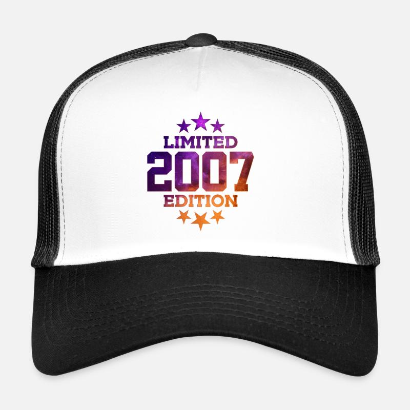 LIMITED EDITION 2007 19. GEBURTSTAG - Trucker Cap - Weiß/Schwarz