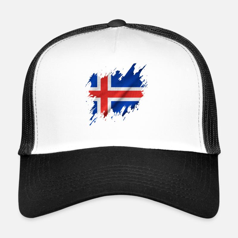 Iceland flag, torn style Trucker Cap