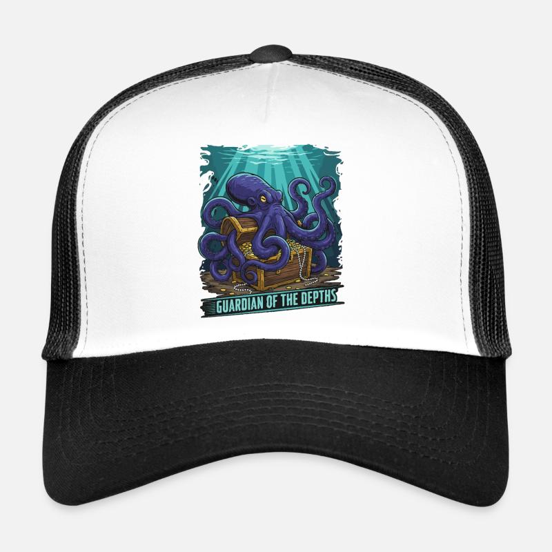 Deep Sea Guardian Octopus Treasure Trucker Cap