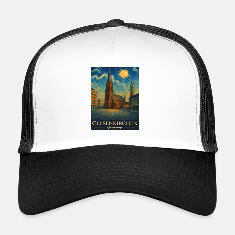 Gelsenkirchen Cathedral Starry Sky Trucker Cap