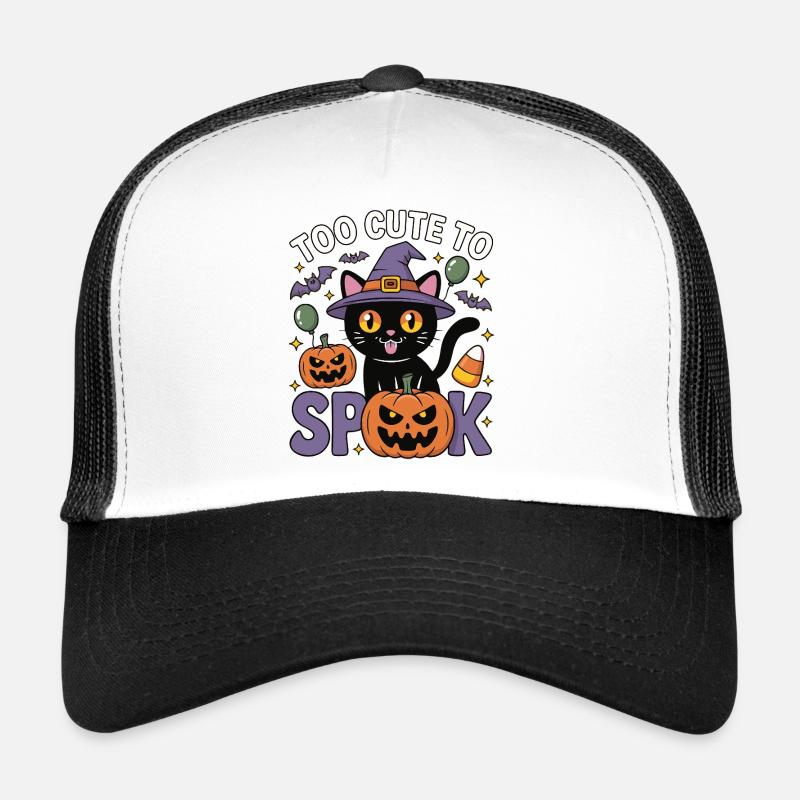 Trop mignon pour être effrayé - Chat sorcière mignon Casquette trucker 