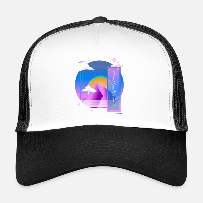 Vaporwave Pastel Goth Style Esthétique Mélange De Rétro Casquette trucker 