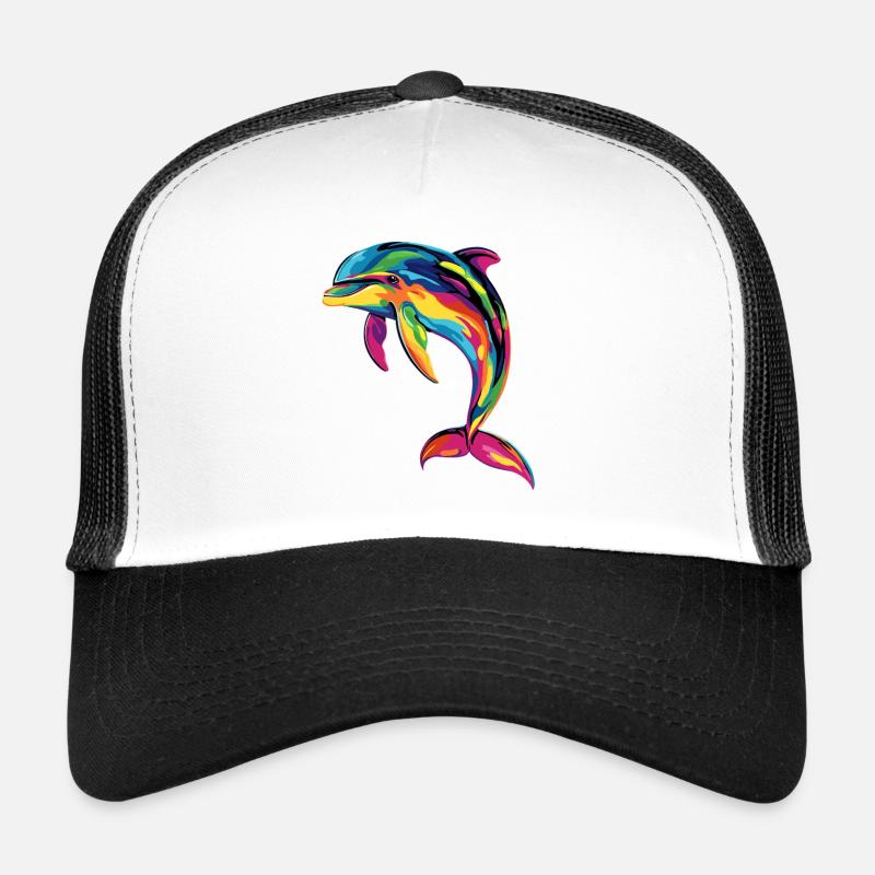 Dolphin Diver Dolphins Ocean Cute Dolphins Dolphin Trucker Cap