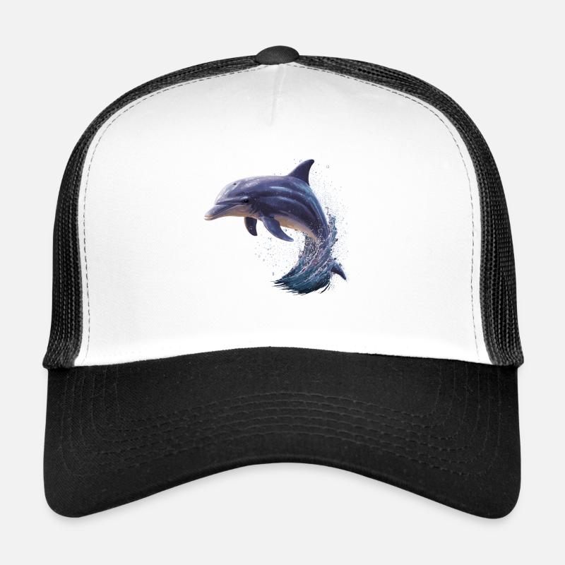Dolphin Diver Dolphins Ocean Cute Dolphins Dolphin Trucker Cap