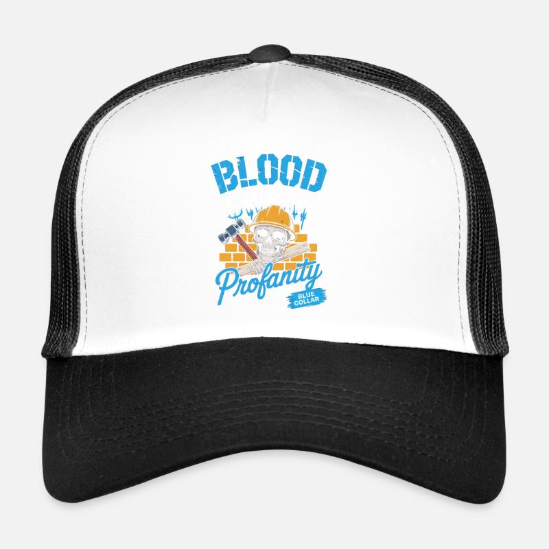 Col bleu Ouvrier Ouvrier du bâtiment Casquette trucker 