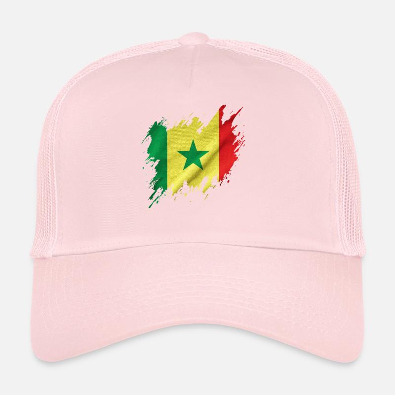 Drapeau du Sénégal, style déchiré Casquette trucker 