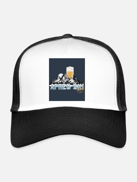 Après-Ski Party – Vive les pistes ! - Casquette trucker  - blanc/noir - Devant