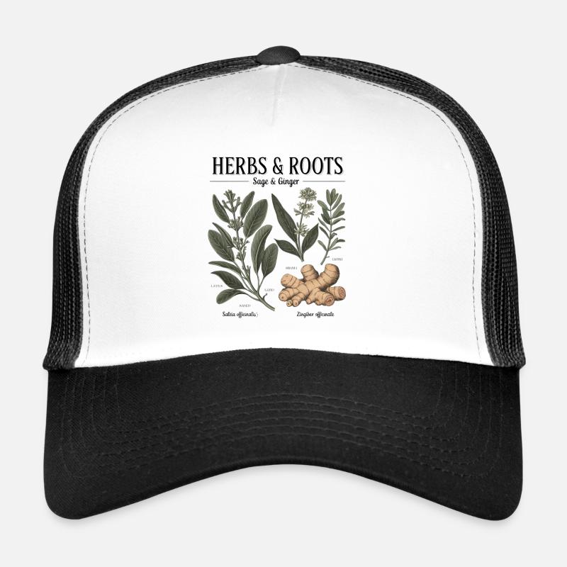Herbes et racines – Sauge et gingembre Casquette trucker 