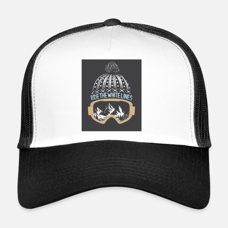 Roulez sur les lignes blanches Casquette trucker 