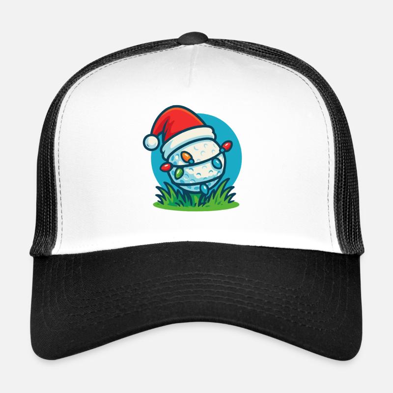 Drôle de balle de golf Père Noël Noël vacances Casquette trucker 