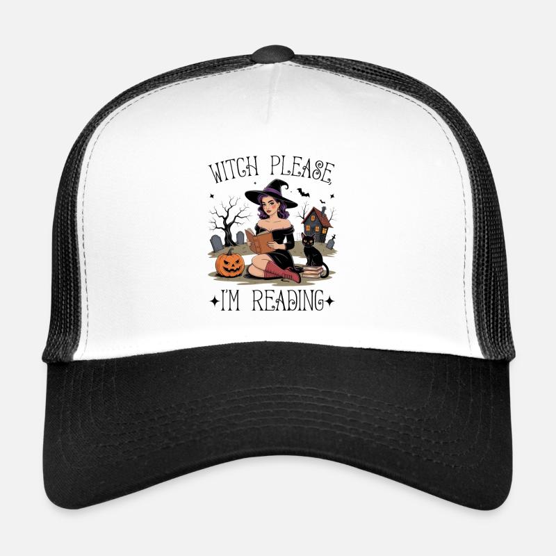 Witch Reads by Pumpkin Glow Trucker Cap