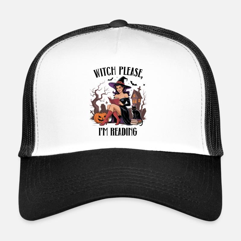 Witch Reading by Halloween Night Trucker Cap