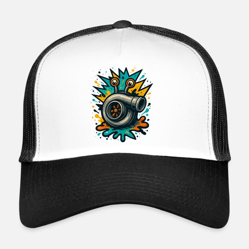 Turbo Auger Turbocharger Boost Explosion Trucker Cap