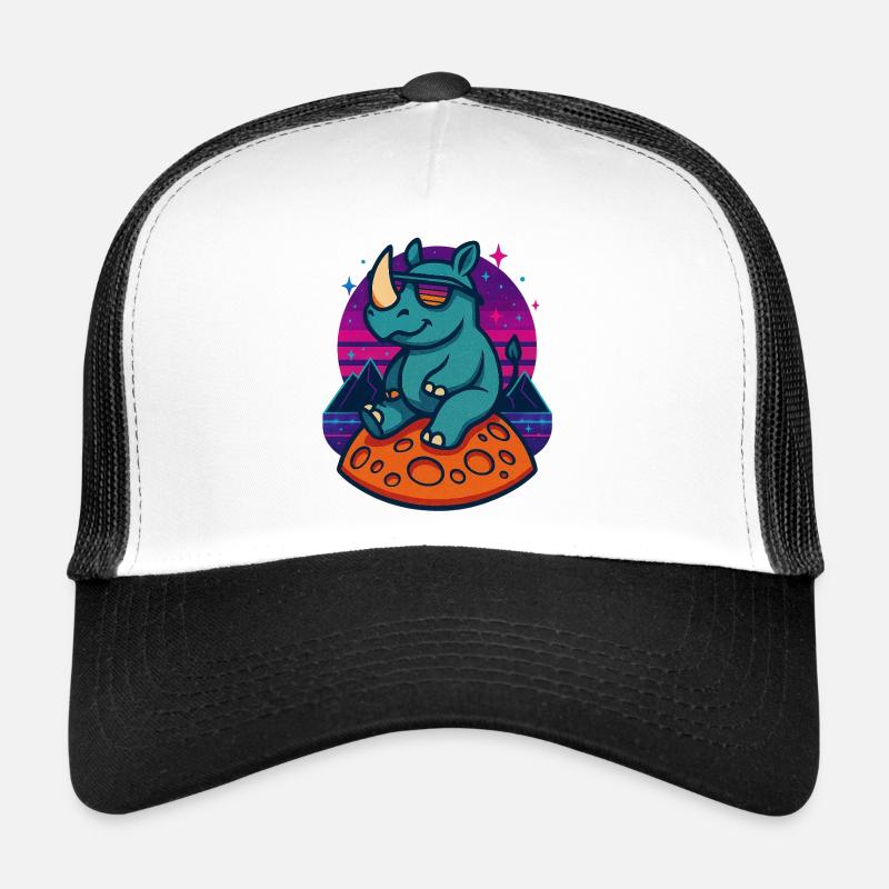 Cosmic Rhino Retro - Trucker Cap - white/black