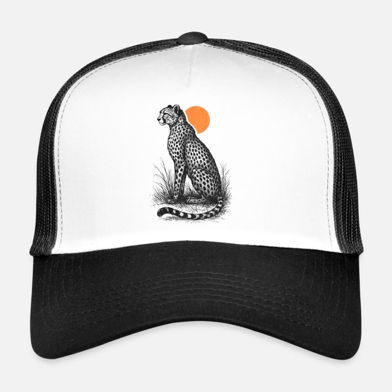 Guépard au coucher du soleil Casquette trucker 