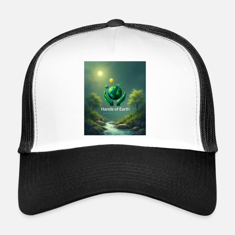 Die Erde in grünen Händen Trucker Cap