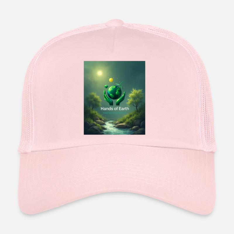 The Earth in Green Hands Trucker Cap
