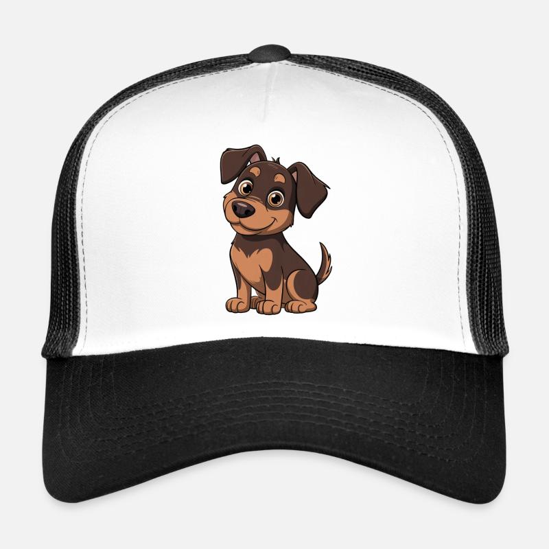 Dackel  - Trucker Cap - Weiß/Schwarz