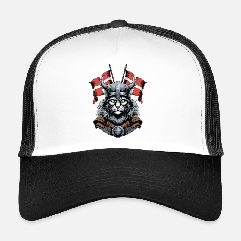 Wikingerkatze mit Helm Trucker Cap