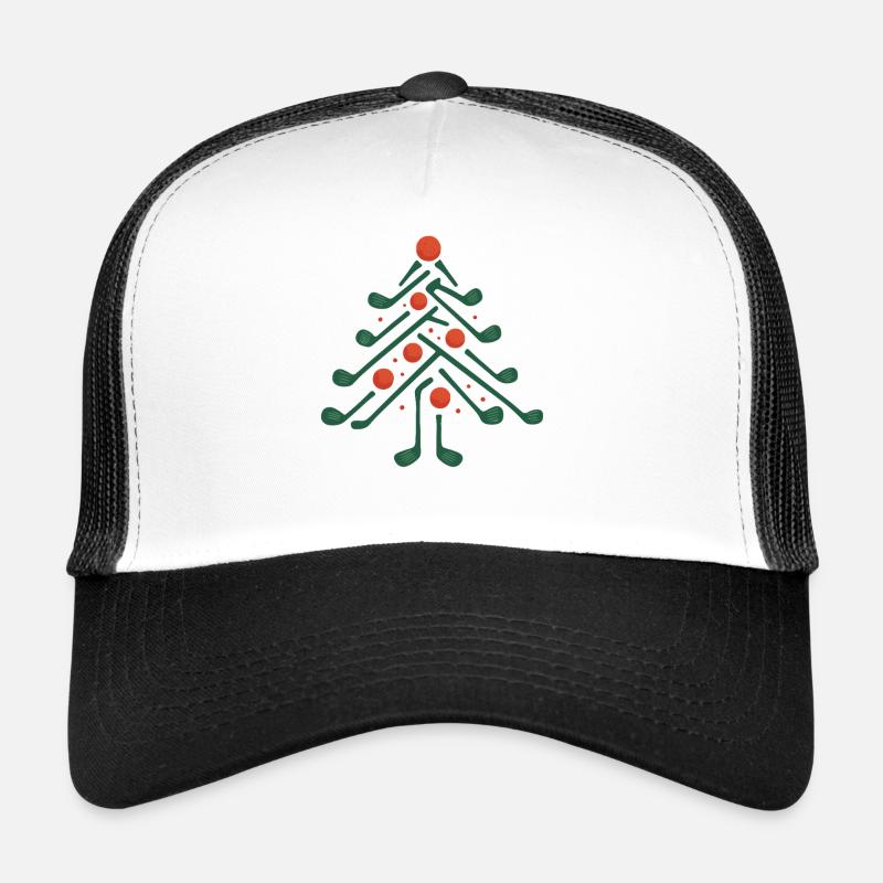 Christmas Golf Tree Golfing Holiday Fun Trucker Cap
