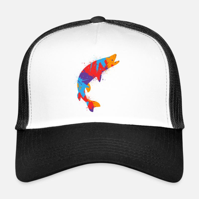 Pêche au brochet coloré Pêcheur de brochet Casquette trucker 