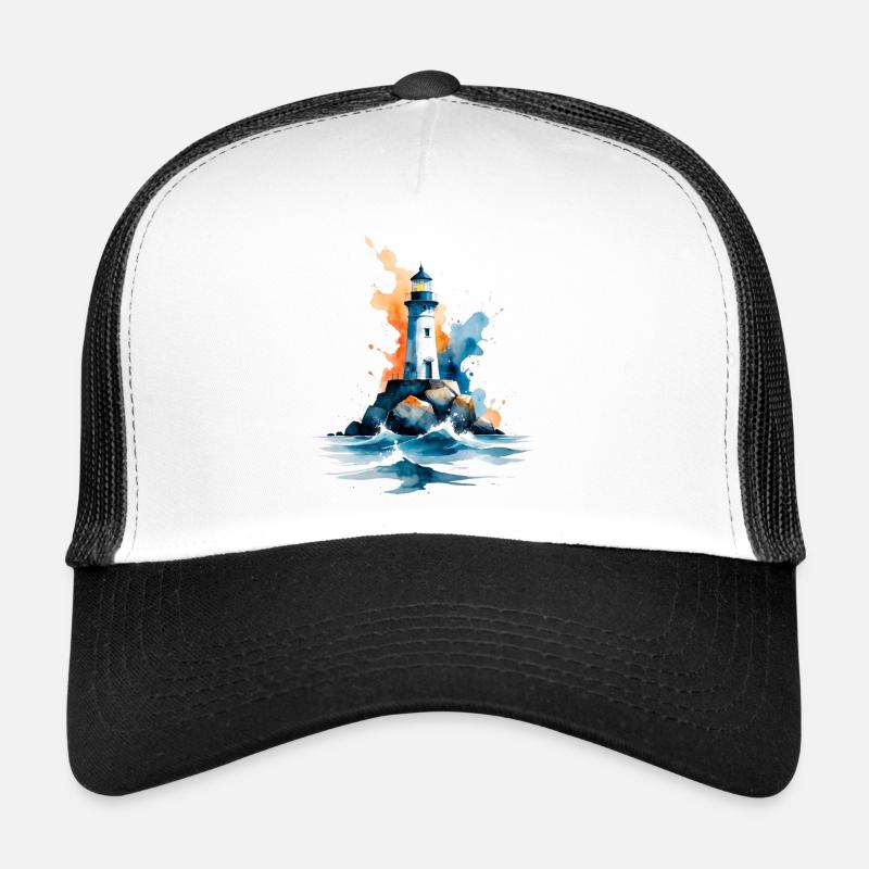 Leuchtturm Aquarell Inselmeer Trucker Cap