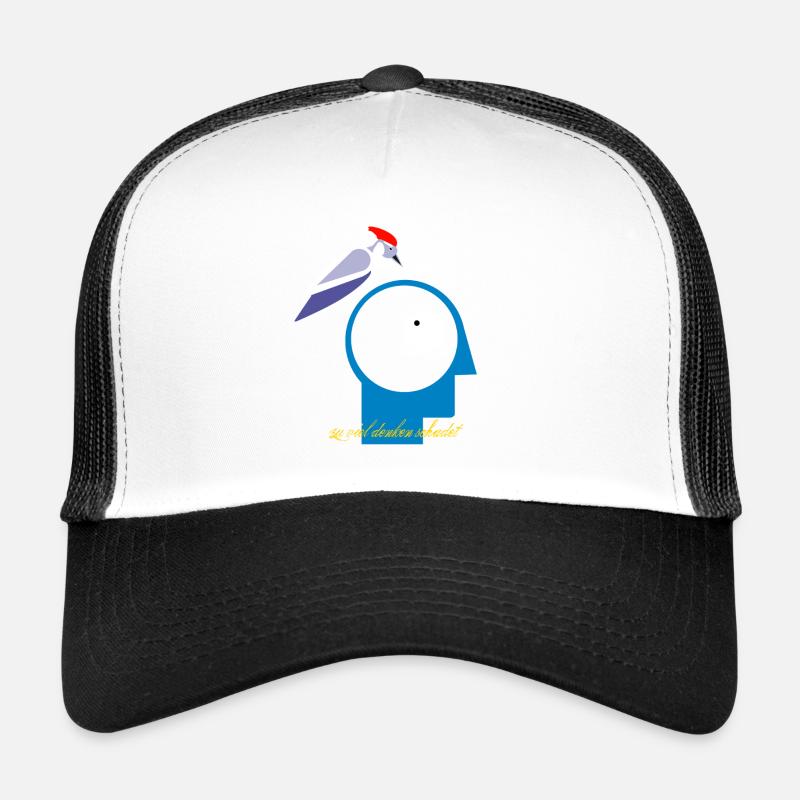 Trop réfléchir est nuisible - Casquette trucker - blanc/noir