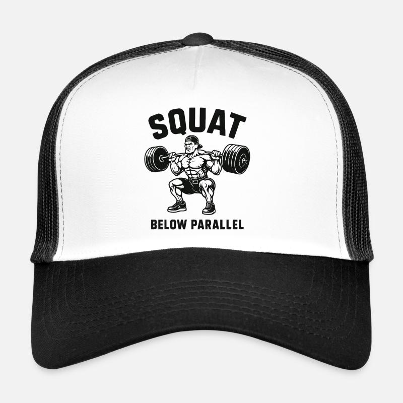 Squat sous l’haltérophile lourd parallèle Casquette trucker 