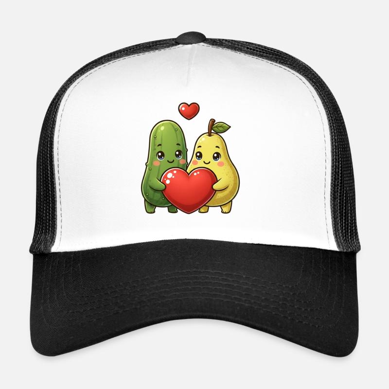 Herzen, Obst, Gurke, Birne Trucker Cap