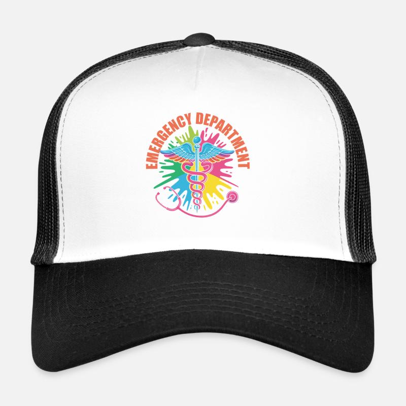 Colorful Emergency Emblem Trucker Cap