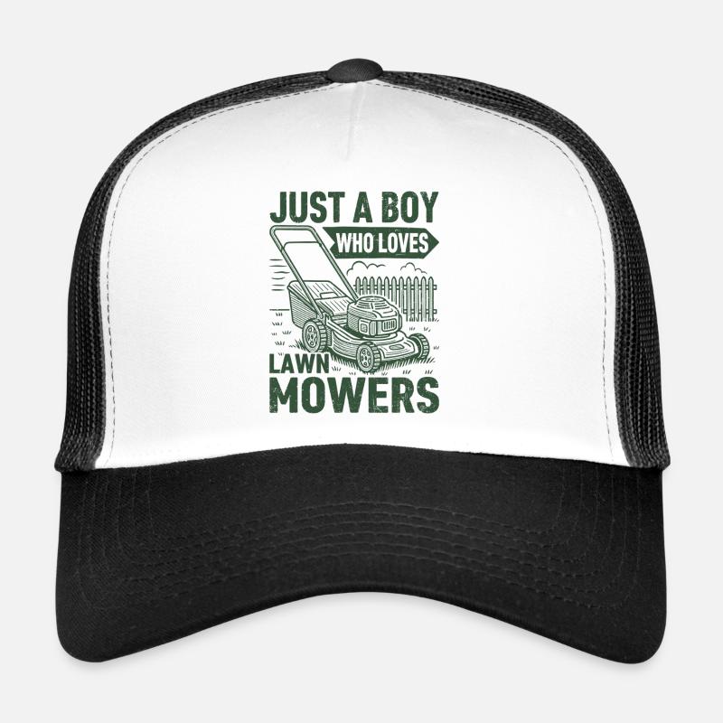 Juste un garçon qui aime les tondeuses à gazon Casquette trucker 