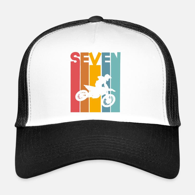 7th Birthday Motocross Trucker Cap